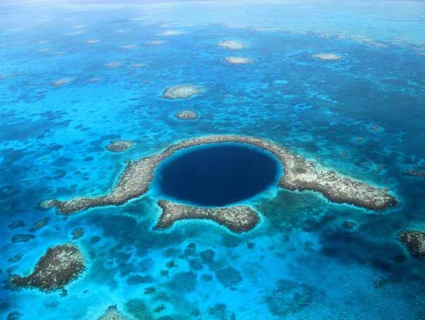 A Cruise Expedition to Ancient Sites, Rain Forests & Coral Reefs January 12 19, 2013 trip overview Aerial view of the Great Blue Hole, Lighthouse Reef Belize is endowed with an unspoiled coastline,
