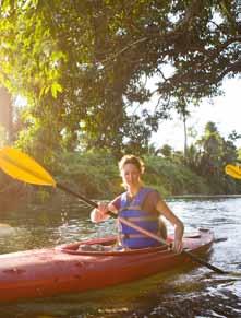 Lubaatun, a sprawling Maya center Lubaantun, a sprawling ancient Maya center Kayaking through Belize s pristine rain forest Complimentary AIRFARE Complimentary round trip, economy class airfare from