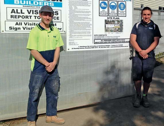 R4C new program from school of construction leads to full time jobs Pictured at the start of works are (from left) Hutchies Russell Fryer, Stephen Pink and Kieran Cox of Consolidated Properties
