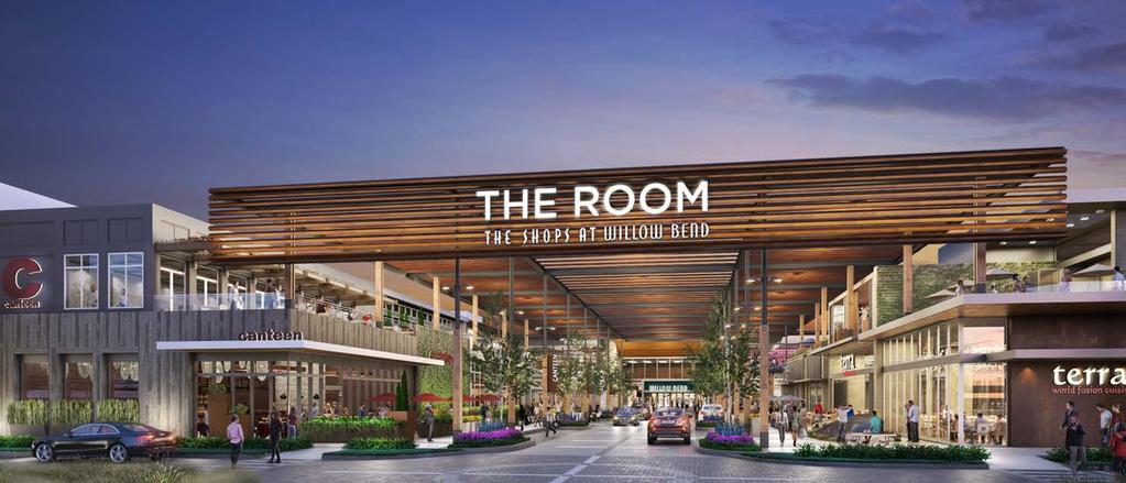 The Room defines a social environment not yet seen in north Dallas a destination dining and entertainment district fronting a large and vibrant shopping venue.