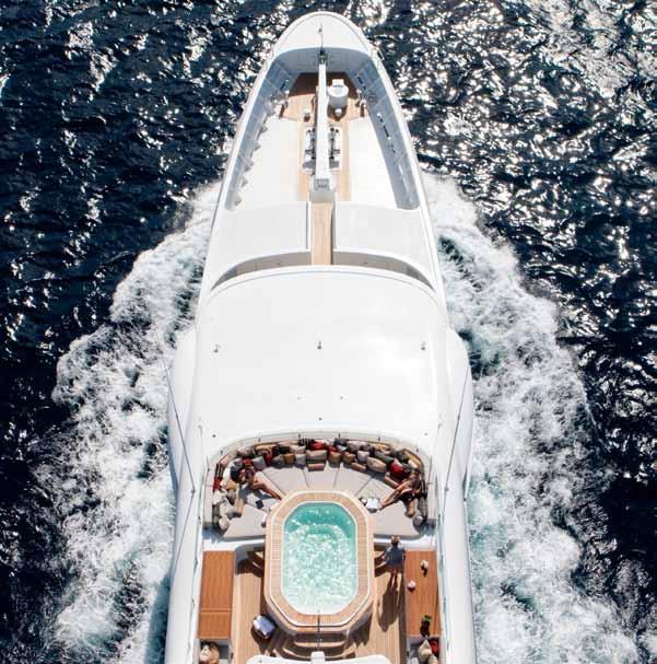The 52-meter (171-foot) motor yacht is equipped with a state-of-the-art dive center and wet lab featuring