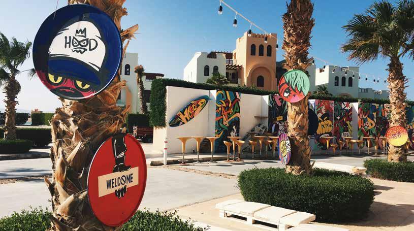 THE HEART OF STREET ART IN EL GOUNA The first open air street art museum in El Gouna. Created from scratch turning an empty space into a vibrant urban hangout.
