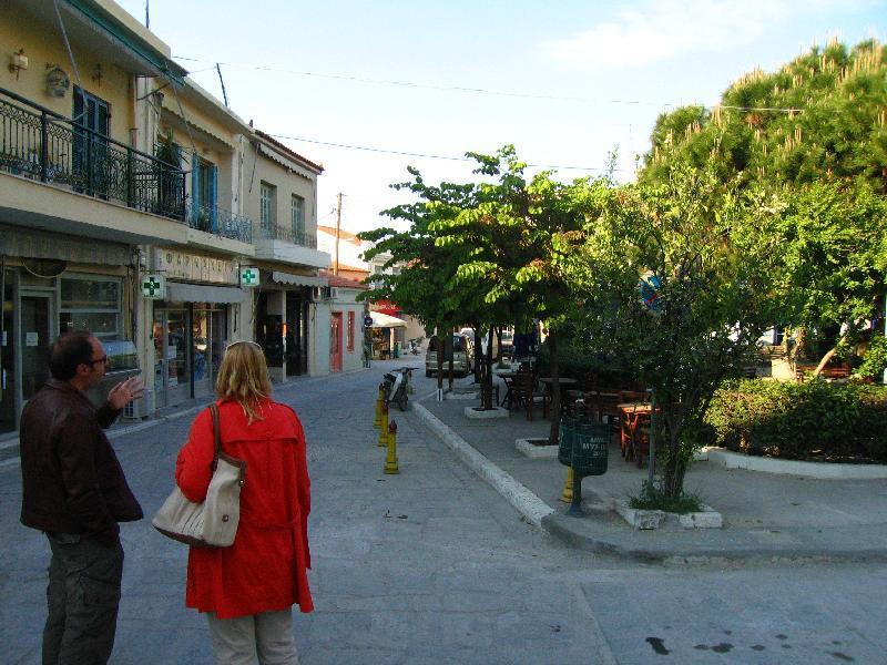 Here is a typical street scene in the shopping district of Myrina, the capital of Lemnos.