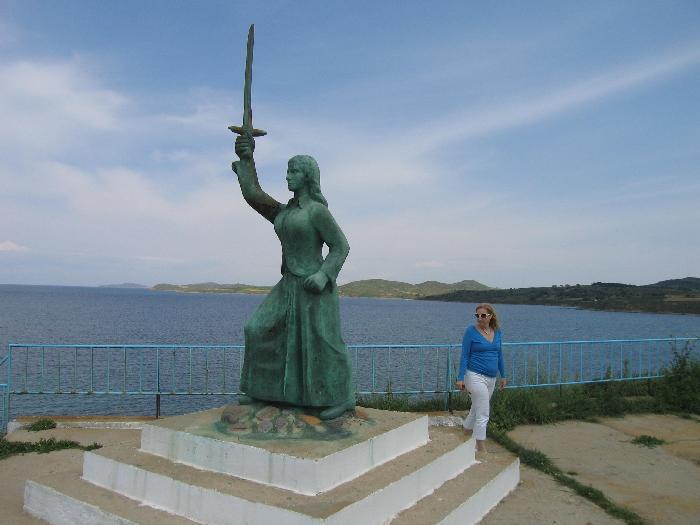 There are only four statues on the island and this is one of the largest.