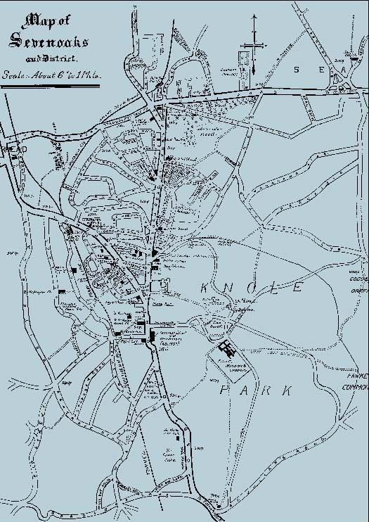 Map 8 Sevenoaks in 1933, from Salmon s Guide and Directory.