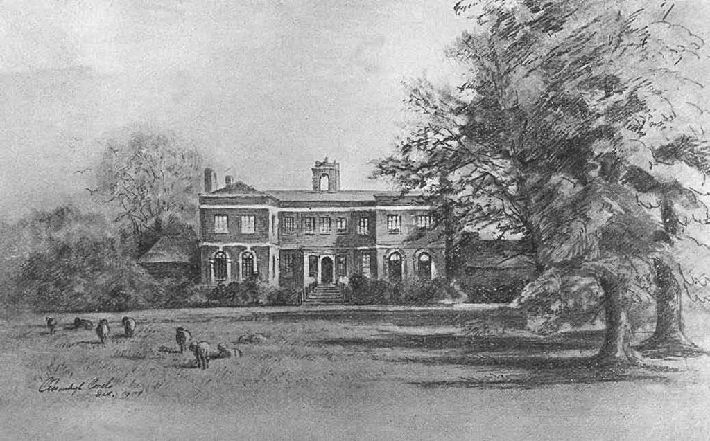 88 Vine Court: early 19th-century print. Once a splendid gentry house on the northern outskirts of the town.