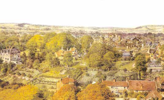 Sevenoaks looking north, early 20th century. This postcard offers a view north across Sevenoaks from the 90-foot tower of St Nicholas parish church.