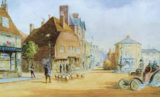 16 The junction of the London and Dartford Roads looking north, 1905. Although more than one hundred years old, Charles Essenhigh Corke s painting of central Sevenoaks is easily recognisable.