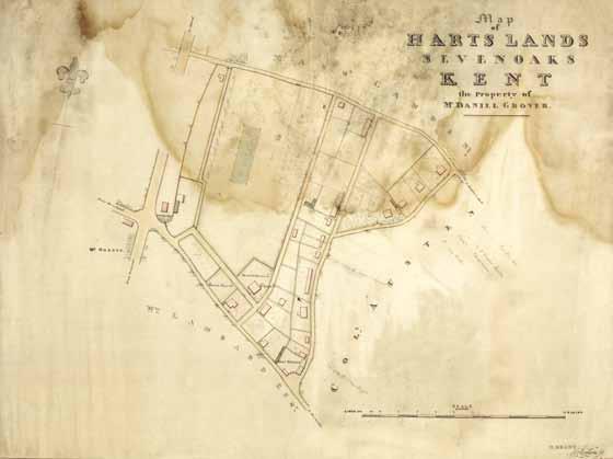 By the end of the 20th century terraced houses in Hartslands became desirable residences, although roads were filled with parked cars. Map 7 Hartsland 1844.