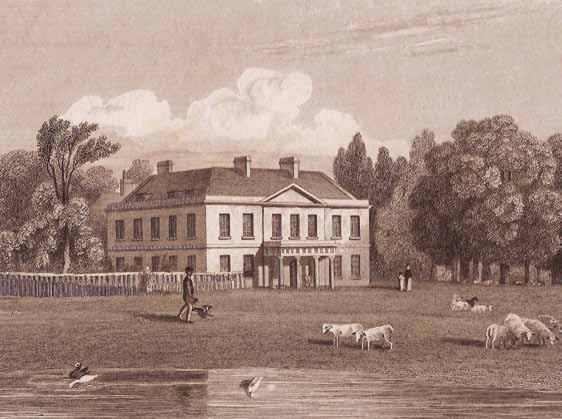 39 Kippington House, early 19th-century print. Kippington house survives although now divided into apartments.