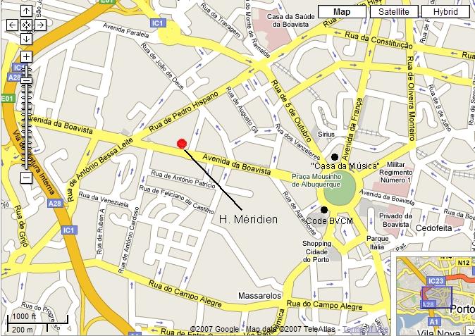 - Hotel Meridien ***** Address: Avenida da Boavista, 1466, 4100-114 Porto url: http://www.starwoodhotels.