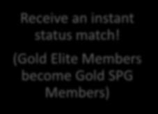 (Gold Elite Members become Gold SPG Members) Transfer points