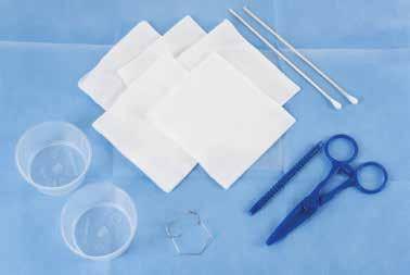 CustomEyes Procedure Packs feature single-use Beaver knives, Visitec instruments, drapes and cannulas, Merocel fluid control devices, Wet-Field Eraser