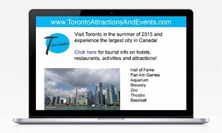 11 Websites TO2015 expects that websites will want to promote tourism in the Greater Golden Horseshoe region during the TORONTO 2015 Pan Am/Parapan Am Games.