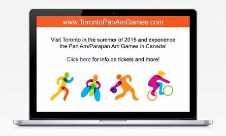 There must be no commercial association between the website and the TORONTO 2015 Pan Am/Parapan Am Games, and no undue prominence can be given to the TORONTO 2015 Pan Am/Parapan Am Games.