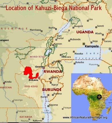 Maps and Satellite Images of Kahuzi-Biega National Park (World Heritage
