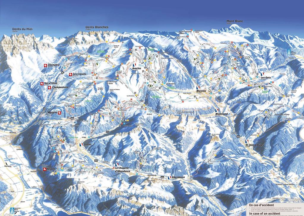 The lift system of 209 lifts allows skiers to cross borders freely, connecting to various resorts all over the region.
