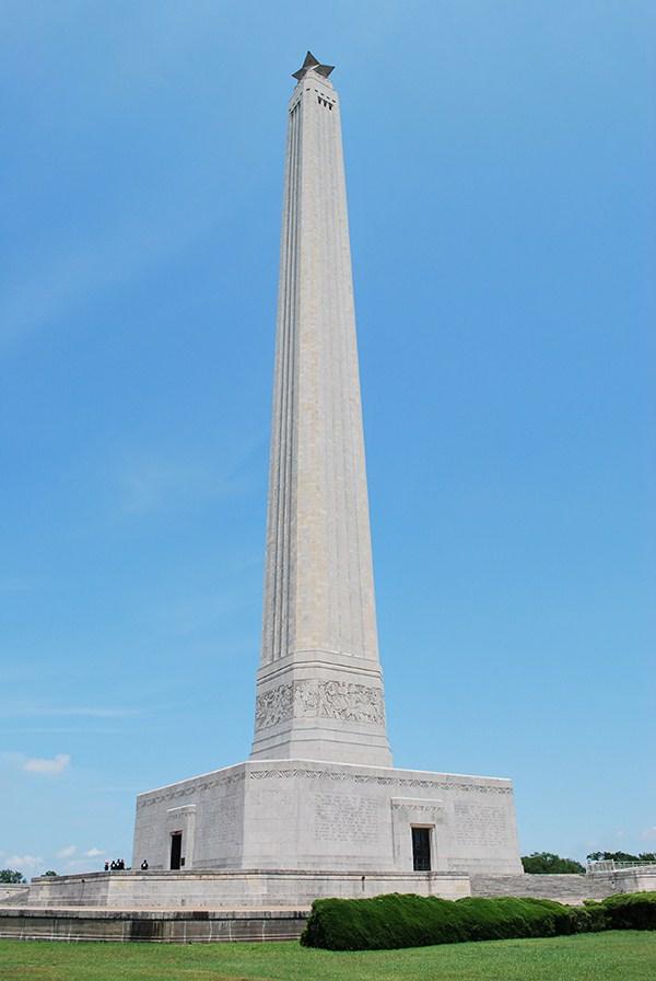 San Jacinto Monument The 1,200 acre San Jacinto Battleground State Historic Site, which is also a national Historic Landmark, consists of the Battleground, Monument, and Battleship TEXAS.