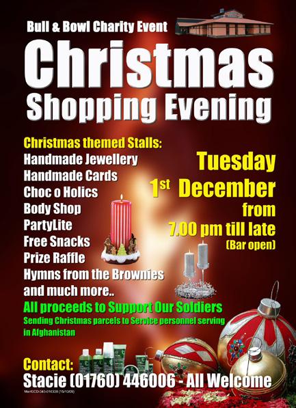 Tuesday 1st December 2009 Charity Shopping Night in the Bowl No