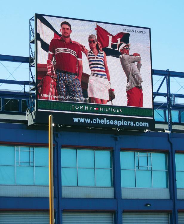 BRANDING Opportunity video screen* The Video Screen at Chelsea Piers is the only animated billboard along the heavily traveled West Side Highway.