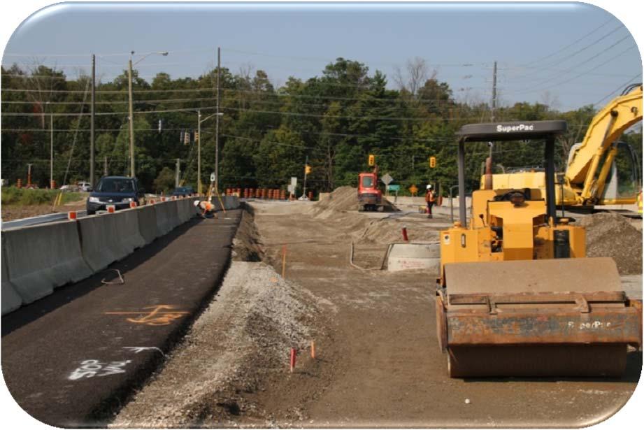 widening is underway > Base layer paving continues on Highway 7 > Vivastation platform construction underway at Bathurst connector and