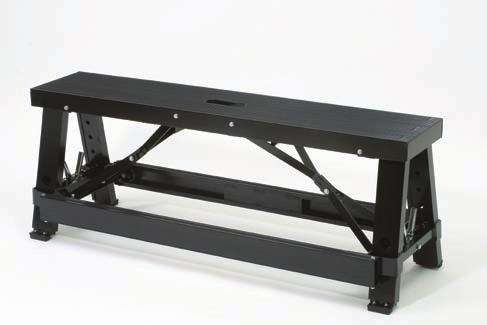 EZ-Stride Step-Up Benches EZ-Stride Drywall Bench The EZ-Stride Folding Drywall Bench is made of lightweight, extruded aircraft aluminum with heavy-duty welds, and it holds up to 450 lbs with tools.