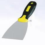 Putty Knives and Scrapers Yellow Handle = Full Flex Full Flex applies to blades that have been hollow-ground thinner for maximum flexibility.