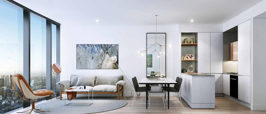 The dawn palette, with rose gold accent as feature. Artist s impression WAKE UP TO THE PERFECT DAWN The Stratus and Cumulus Collections are superb collections of one and two-bedroom apartments.