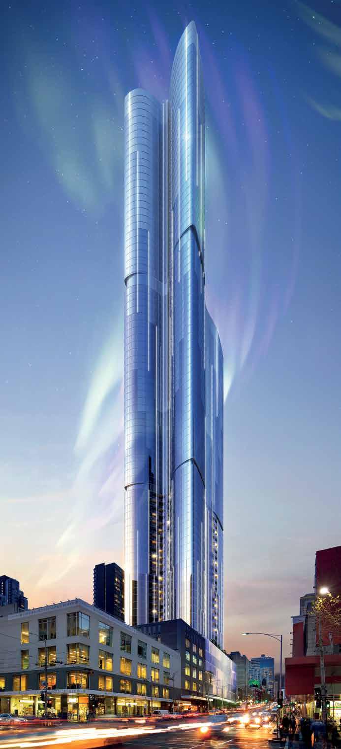 A TIMELESS MASTERPIECE Designed by renowned architects Elenberg Fraser, this soaring tower will provide a new focal point for Melbourne s central business district.