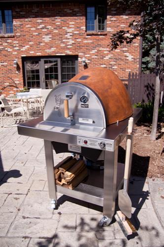 The same performance of every Forno de Pizza oven with a sophisticated stainless steel design. You have the choice of the Terra Cotta, Tuscan, Ebony, CopperTop or Silver colored oven.