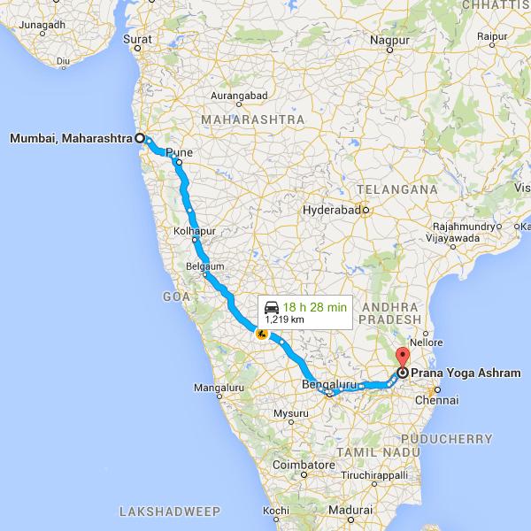 Follow Mumbai - Pune Expy and NH4 to Penumuru Rd in Andhra Pradesh 3. Merge onto NH 3 17 h 17 min (1,164 km) 4. Keep right to continue on Jeejabai Bhosle Marg 5.