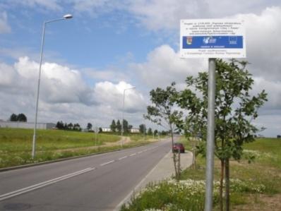 had been carried out: Construction of Leśna Street Construction of access roads situated in the quarter between