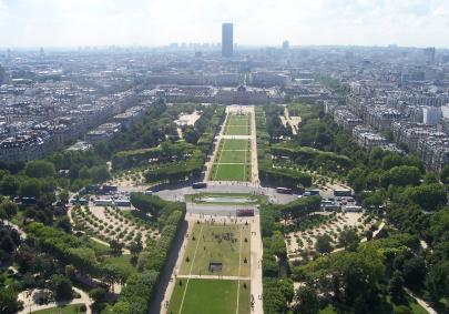 0.4 KM, 21 minutes by transit 14:10 Champ de Mars Rating: Parks & Gardens Visit Time: 30 mins The Champ de Mars, Paris (in English "Field of Mars") is a large public green park, one of the nicest