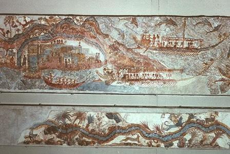 Minoan Painting: vivid frescoes on the palace walls The Minoans made a major contribution to the art of landscape painting: of the ancient civilizations we have looked