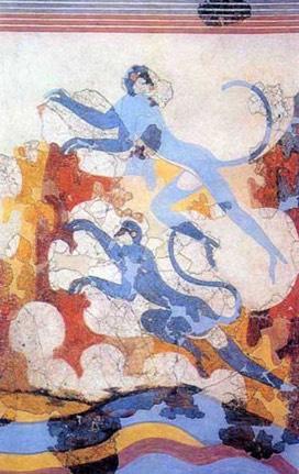 Minoan Painting: The Minoans had a special facility among ancient peoples for capturing motion Figures were depicted in instantaneous moments of action and in a great variety of