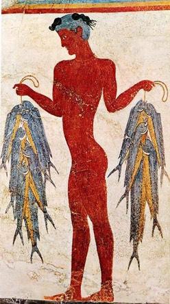 Minoan figures were usually slender, which enhanced their look of mobility Young fisherman with his catch,