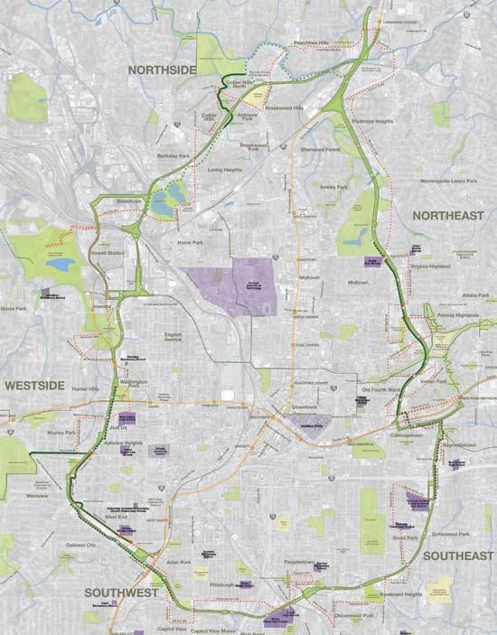 The Atlanta BeltLine Project Overview Map The Atlanta BeltLine is a dynamic