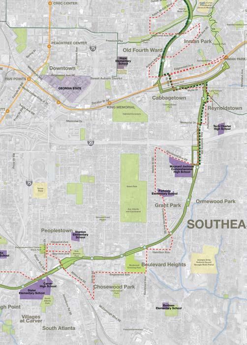 Map 1 Southeast Inman Park/Reynoldstown Marta Station to I-75/85 The vibrant character of Southeast Atlanta continues to grow as new houses and lofts, mixeduse developments, and refurbished