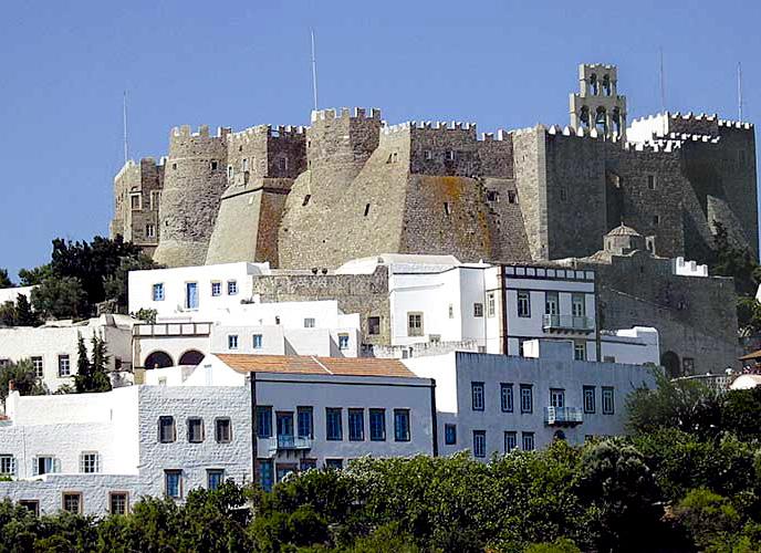 PATMOS Patmos is an island that belongs to the Dodecanese, and it is a place