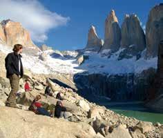 Accompanied by experienced guides you will hike beneath the towering granite peaks of Torres and Cuernos, past lakes, waterfalls, glaciers and through virgin beech forests.