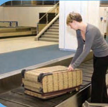 land. At check-in you will hand over your suitcase where it will be