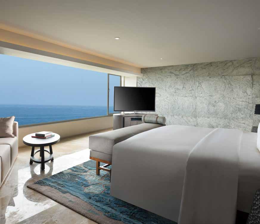 Dedari Penthouse Elevating romantic indulgence, the one bedroom Dedari Penthouse is set high on the cliff-side and boasts sensational ocean views.