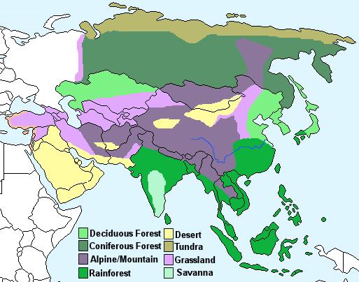 Climate The climate of Asia varies according to location and physical geography.