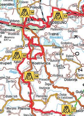 version 1 leg 8 (18 km (27 km), 4 hours 45 min (7 hours 45 min) 59 Šentjur