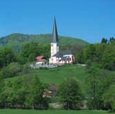 25 SLAKE (at Podčetrtek) Subsidiary Church of the Virgin Mary on Pesek 87 240 m above sea level The Church of the Virgin Mary on Pesek is one of the oldest pilgrimage sites in Slovenia and was