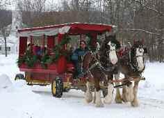 historical society of Wisconsin CHIPPEWA FALLS Bridge To Wonderland Parade: Over 50 illuminated, musical floats, horse-drawn carriages, and walking units light up the winter sky. See Santa and Mrs.