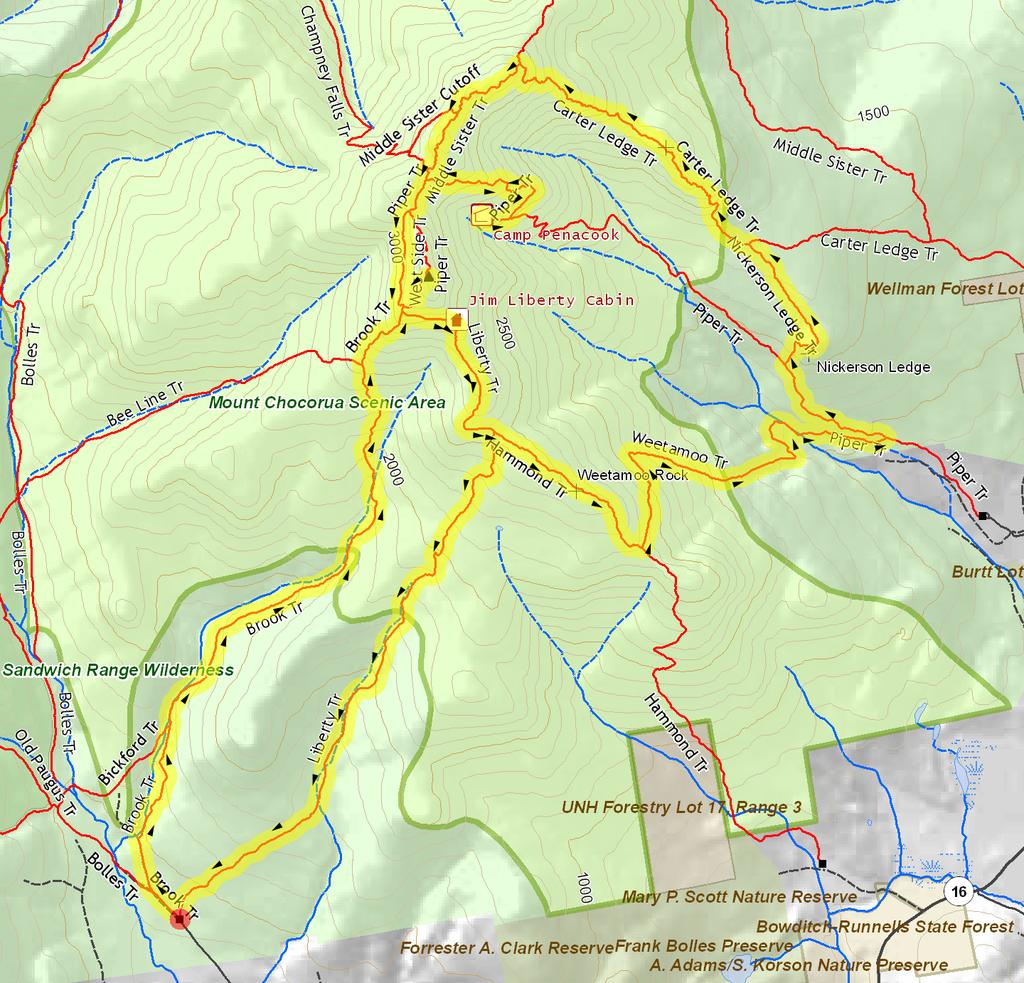AMC April 25, 2012 chocorua2 0 2873 ft 2007, Appalachian Mountain Club.