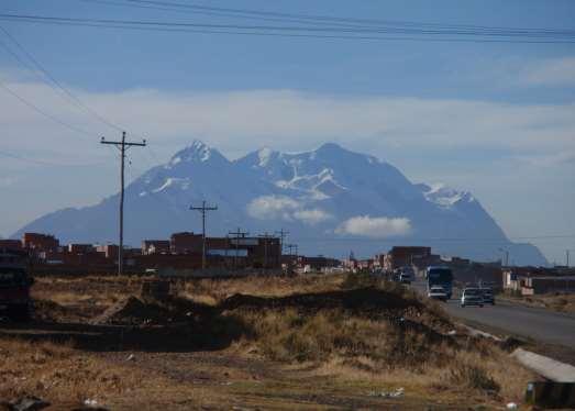 Mt. Illimani, visible from La Paz