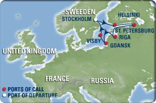 7 Night St. Petersburg Cruise Ship Name: Vision Of The Seas Departure Port: Stockholm, Sweden 2012 Sail Date(s): Jun.