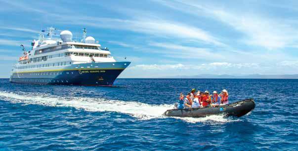 National Geographic Orion and its fleet of Zodiacs are at home in the remote South Pacific.